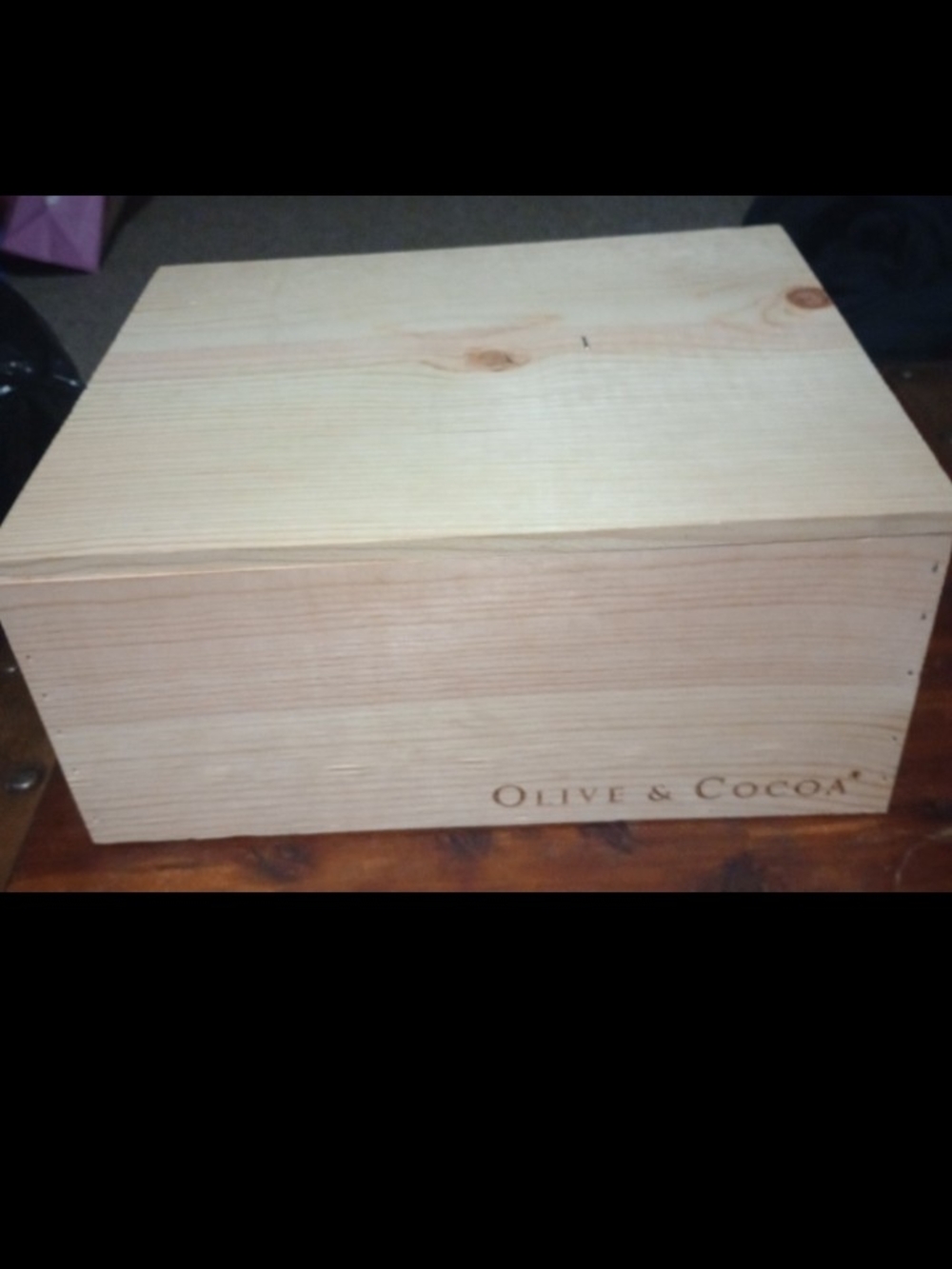 Natural Wood Storage Box - Light Wood
